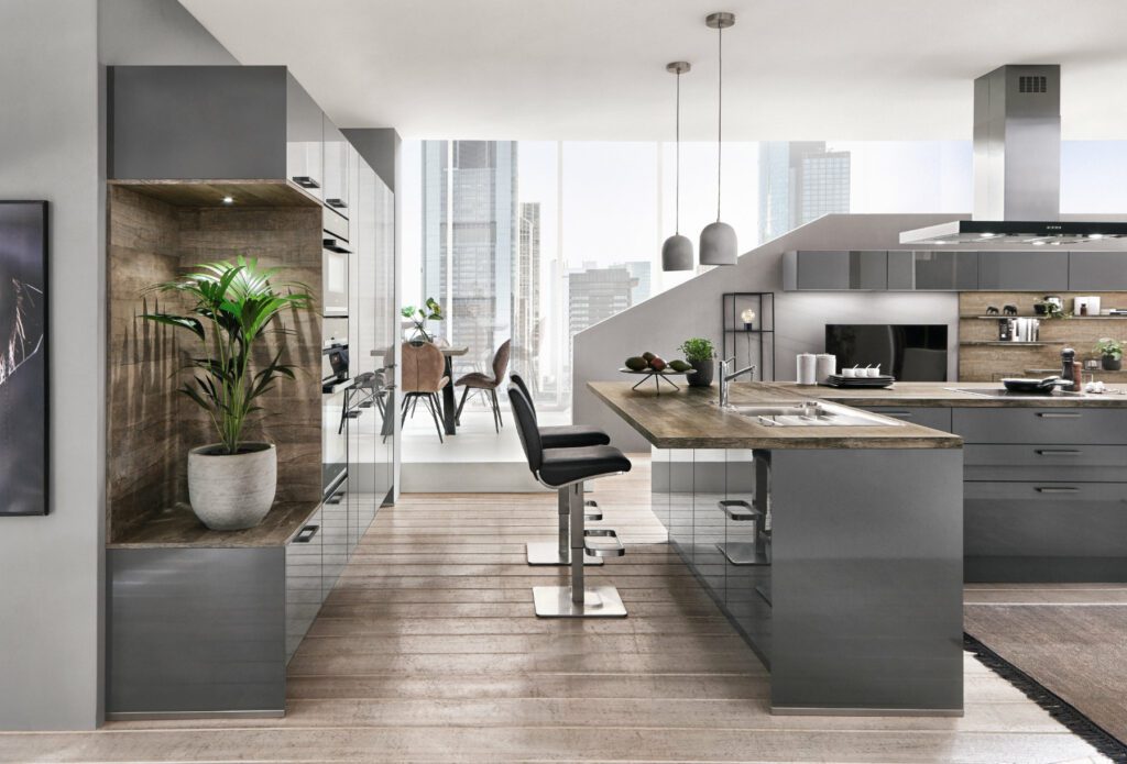 Nobilia Grey Gloss Kitchen | Kutchenhaus, Stoke